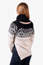 Monse White/Black Wool Patterned Cold Shoulder Turtleneck Sweater Size S