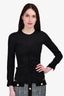 Isabel Marant Black Silk Long Sleeve Top Size 38