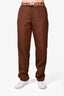 JPG by Jean Paul Gaultier Brown Pants with Leopard Printed Belt Size M