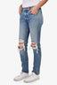 Khaite Blue Denim Ripped Slim Jeans Size 24
