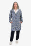 Louis Vuitton Blue/White Monogram Zip-up Rain Coat Size 36