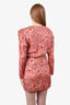 Isabel Marant Etoile Pink Baikal Floral Printed Wrap Mini Dress Size 38