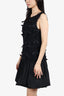 Red Valentino Black Crepe Bow Accent Dress Size 46