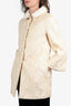 Prada Beige & Gold Fur Coat Size 42 (As Is)