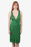 M Missoni Green Pleated Sleeveless Dress Size 44