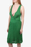 M Missoni Green Pleated Sleeveless Dress Size 44