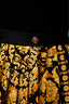 Versace Baroque Print Pleated Techno Fabric Mini Skirt Size 36