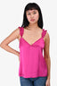 Cami NYC Fuchsia Pink Silk Ruffle 'Clover' Tank Size S