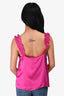 Cami NYC Fuchsia Pink Silk Ruffle 'Clover' Tank Size S