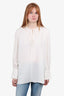Theory Off White Long Sleeve Shirt size Large
