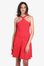 T by Alexander Wang Red Ribbed Sleeveless Mini Dress Est. Size M