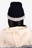Christian Dior Navy Wool/Cashmere Logo Toque