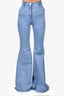 Balmain Light Blue Denim Mega Flared Jeans Size 36