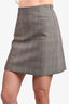 Babaton Grey/Yellow Check Mini Skirt Size 2