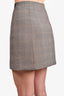 Babaton Grey/Yellow Check Mini Skirt Size 2