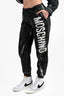 Moschino Couture Black/White Logo Crewneck Cropped Sweater with Sweatpants Set Size 4