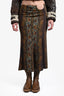 Versace Brown Snake Pattern Maxi Skirt Size 40