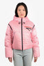 Prada Light Pink Nylon Down Cropped Technical Jacket Size XS