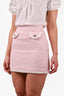 Alessandra Rich Pink Tweed Skirt Size 38