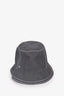 Hermes Grey Cotton Blend White Contrast Stitch Bucket Hat