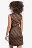 Fendi Zucca Print Belted Dress Size 40