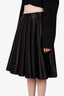 Comme des Garcons Shiny Black Pleated Skirt Size M