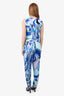 Emilio Pucci Blue/Multicolor Printed Sleeveless Jumpsuit size 42