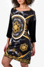 Versace Black Printed Dress Size 42