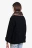 Fur Salon Black Astrakhan Fur Jacket with Mink Collar Size Small