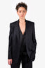 Stella McCartney Black Wool Blazer + Trouser Suit Set Size 38