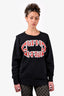 Gucci Black Cotton Red Graphic Crewneck Sweatshirt Size XS