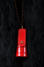 Pre-loved Chanel™ 2020 Red Patent Leather Quilted Lipstick Holder Necklace