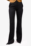 Roberto Cavalli Black Wool Flare Trousers Size 38