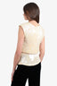 Alice + Olivia Beige Sequin V-Neck Sleeveless Top size S with Tag