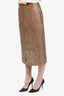 Dries Van Noten Gold Sequin Pencil Skirt size 36