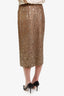 Dries Van Noten Gold Sequin Pencil Skirt size 36