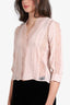Alice + Olivia Pink Lace L/S Top Size XS