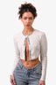 Alexander Wang T White Cropped Cardigan Size S