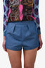 Philosophy Blue Denim High Waist Shorts Size 2