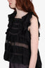 Isabel Marant Black Frill Lace Detailed Blouse size 34