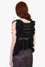 Isabel Marant Black Frill Lace Detailed Blouse size 34