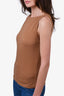 Anine Bing Brown Boat Neck Top Size S