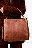 Prada Brown Woven Madras Hobo Bag