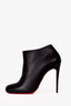Christian Louboutin Black Leather 'Bellissima 100' Heeled Booties Size 38