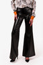 Acne Studios Black Leather Flared Pants Size 34