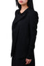 Helmut Lang Black Wool Cowl Neck Blazer Jacket Size 6