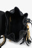 Moschino Black Leather Skeleton Hand Fringe Backpack
