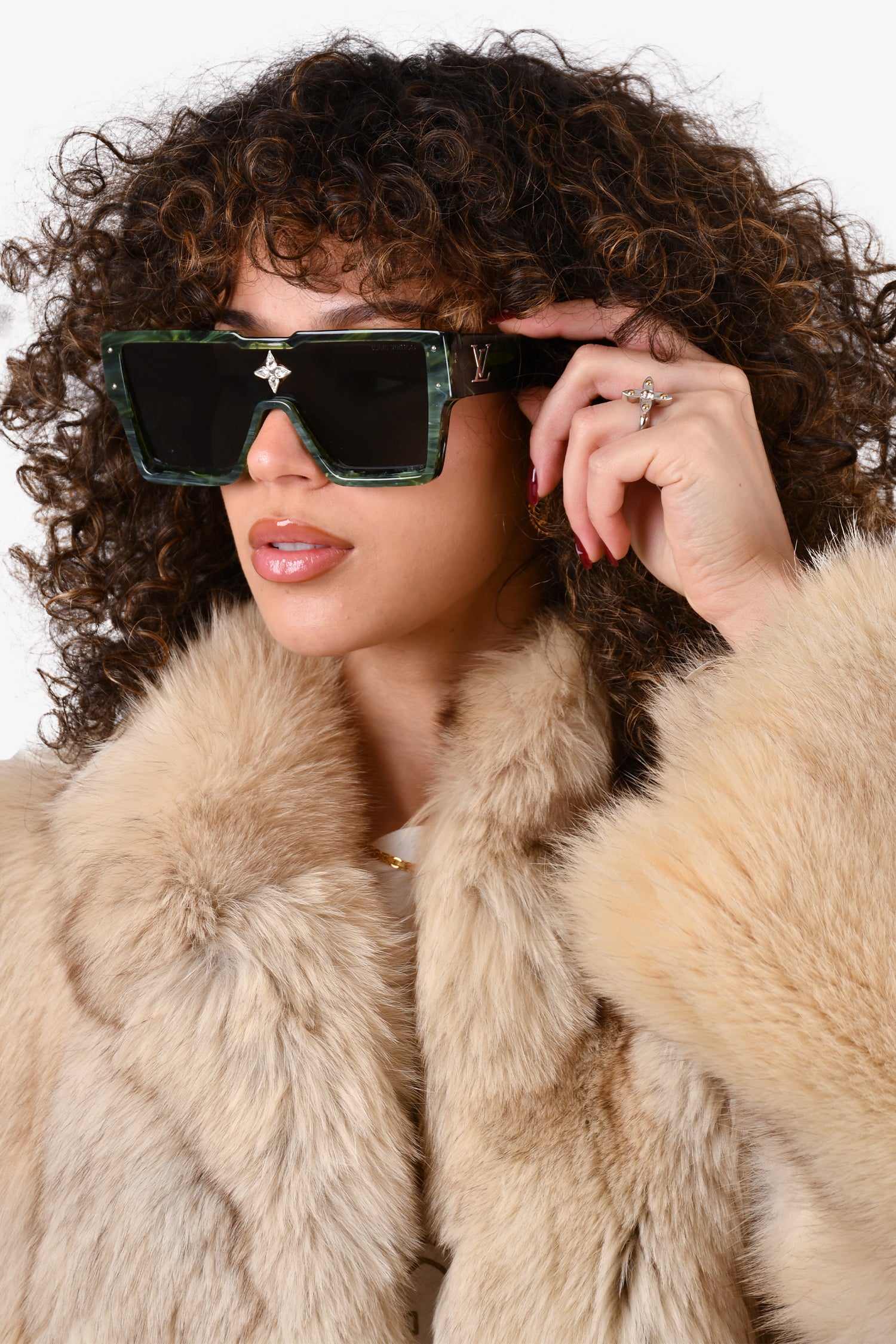 Louis Vuitton Green 'Cyclone' Square Sunglasses – Mine & Yours
