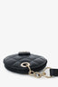 Pre-loved Chanel™ 2019 Black Lambskin Quilted Circle Luggage Tag