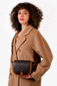 Celine 2020 Brown Leather Triomphe Canvas Medium Folco Bag